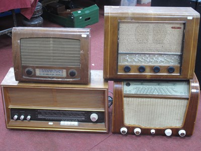 Lot 1624 - Four Vintage Wooden-cased Radios: Bruns Super...