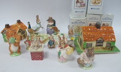 Lot 1266 - Eight Royal Albert Beatrix Potter Porcelain...