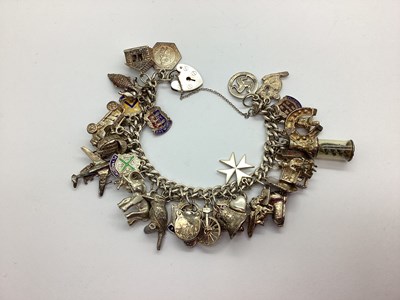 Lot 260 - A Hallmarked Silver Curb Link Bracelet,...