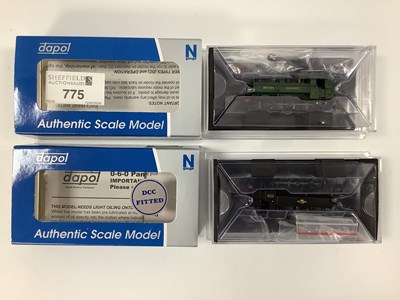 Lot 775 - Two boxed Dapol N gauge Pannier tank engines: "...