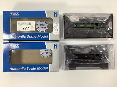 Lot 777 - Two boxed Dapol N gauge pannier tank engines: "...