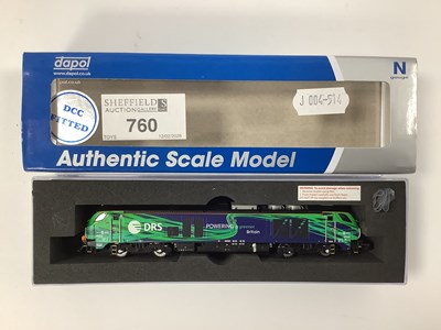 Lot 760 - A Boxed Dapol 'N' Gauge Class 68 Pride Of The...