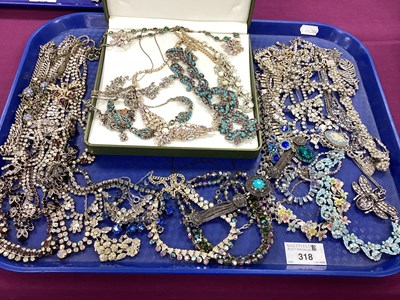 Lot 318 - Assorted Vintage and Later Sparkly Costume...