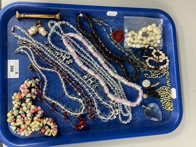 Lot 366 - Vintage and Later Bead Necklaces, together...