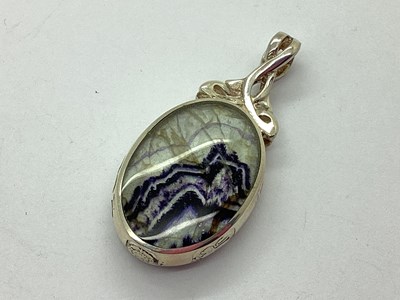 Lot 150 - David Scott Walker Hallmarked Silver Blue John...