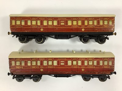Lot 875 - Two original paper sided O Gauge LNER coaches...