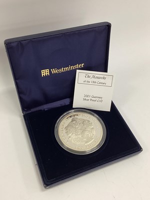 Lot 587 - Westminster 2001 Guernsey Silver Proof £10...
