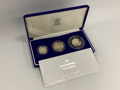Lot 585 - 2003 Royal Mint Silver Proof Piedfort Three...