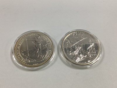 Lot 558 - Two One Ounce Fine Silver Britannia Coins,...