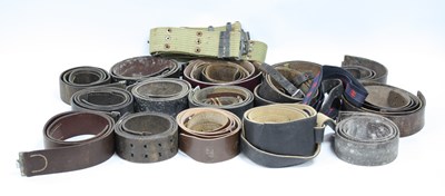 Lot 517 - Various Military Leather Service/Field Belts