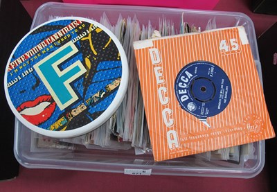Lot 671 - Lot of Roughly 100 7” Singles, mainly rock and...