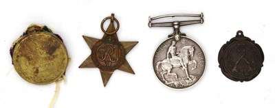 Lot 667 - WWI Manchester Regiment Duo British War Medal...