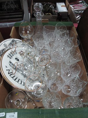 Lot 1236 - Babycham Glasses, Edinburgh wine glasses,...