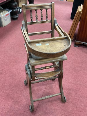 Lot 1677 - A XX Century Wooden Folding Metamorphic...