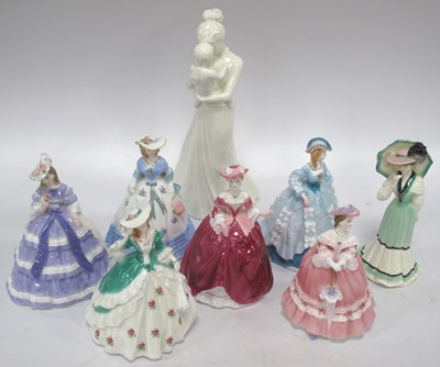 Lot 1356 - Royal Worcester Figurines - 'First Love' 22cm...