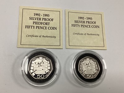 Lot 556 - Two Royal Mint 1992-1993 EEC Silver Proof 50p...