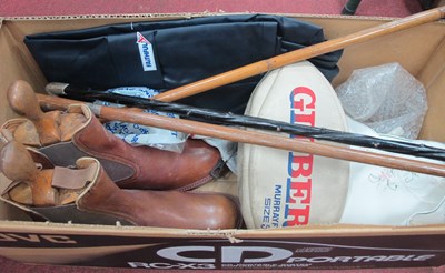 Lot 1529 - Regent Leather Boots with shoe trees, rugby...