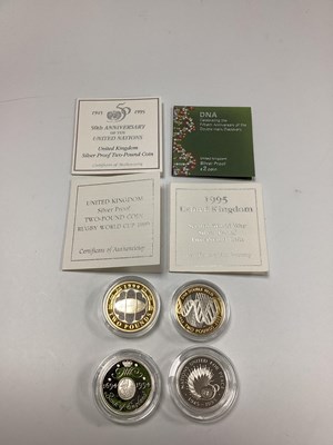 Lot 564 - Four Royal Mint Silver Proof £2 Coins,...