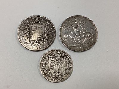 Lot 536 - Three XIX Century Victoria GB Silver Coins,...