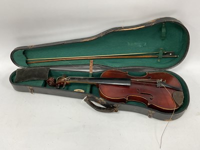 Lot 1538A - A Cased Violin Labelled “Nicola Amati Fecit...