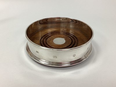 Lot 9 - A Modern Hallmarked Silver Wine Coaster,...