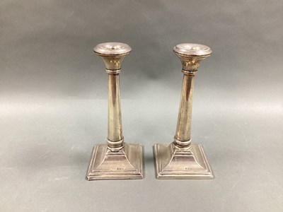 Lot 14 - A Pair of Hallmarked Silver Candlesticks, B&Co,...