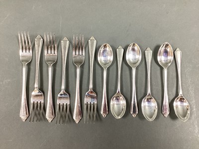 Lot 12 - A Set of Six Hallmarked Silver Pastry Forks,...