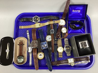 Lot 21 - A Vintage Fossil 'Cherry Cola' Wristwatch,...