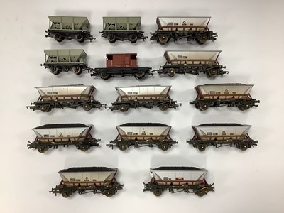 Lot 168 - Ten Hornby OO gauge HAA hopper wagons with...