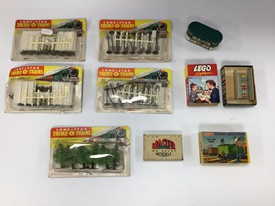 Lot 189 - Five Lone Star Treble O Trains carded lineside...
