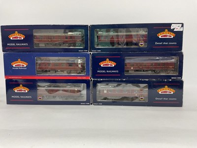 Lot 139 - Six Bachmann OO Gauge BR Maroon Coaches...