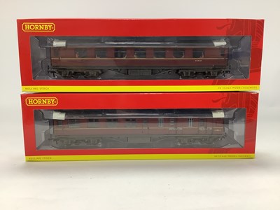 Lot 182 - Two boxed Hornby 00 gauge ex-LMS coaches in BR...