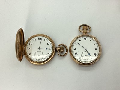 Lot 306 - A Gilt Coloured Hunter Cased Pocket Watch, the...