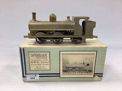Lot 669 - A partly-completed Springside Models 0 Gauge...