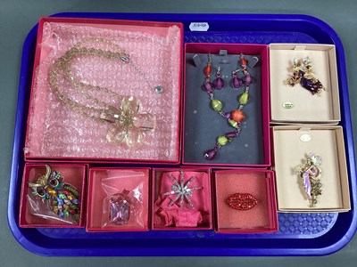 Lot 295 - Butler & Wilson; A Faceted Flowerhead Double...