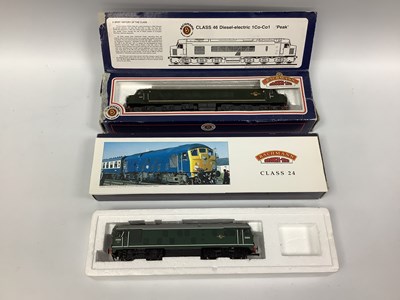 Lot 464 - Two boxed Bachmann 00 gauge BR green diesel...