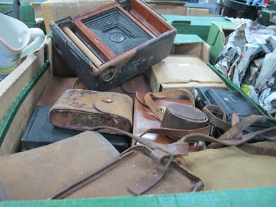 Lot 1170 - Folding and Box Cameras, mostly cased,...