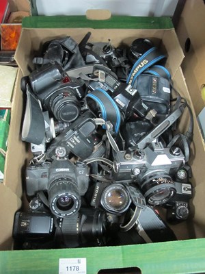 Lot 1178 - SLR Cameras, including Nikon F-501 with Nikkor...