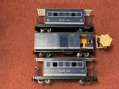 Lot 579 - Three 16mm scale (1:19) narrow gauge bogie...