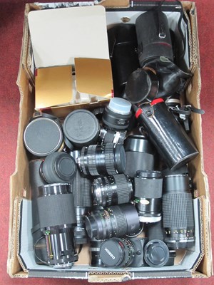 Lot 1239 - Lenses, including Soligor 1:8 450mm, Nikon 1:1....