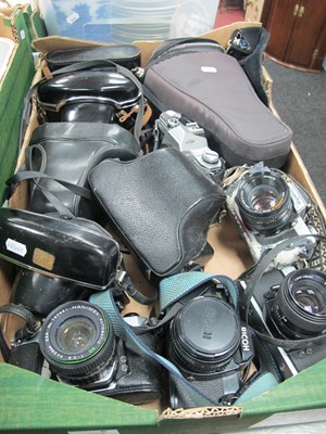 Lot 1069 - SLR Cameras, including Canon AT-1 body, bagged...
