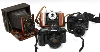 Lot 1470 - Cameras, including Rochester Optical Co. Pony...