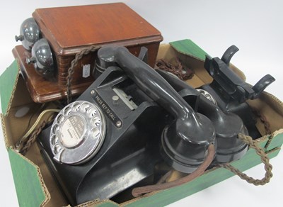 Lot 1527 - Vintage Telephones, including 1920s telephone...