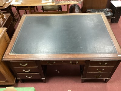 Lot 1615 - Early XX Century Mahogany Partners Desk, with...