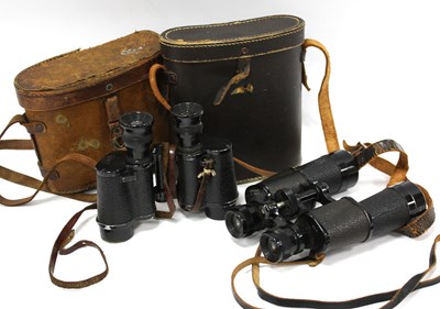 Lot 1462 - Two Vintage Leather-cased Binoculars: Carl...