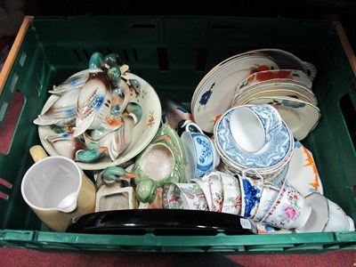 Lot 1137 - Ceramics, including mixed plates, vintage cups...