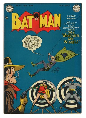 Lot 966 - Batman #51 by DC comics, Golden Age (1949)....