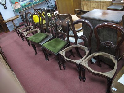 Lot 1579 - Set of Four XIX Century Style Hardwood Chairs,...