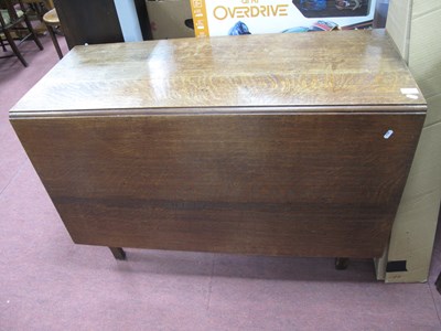 Lot 1610 - XIX Century Oak Drop Leaf Table, on chamfered...
