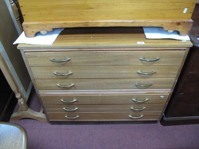 Lot 1640 - Plan Chest, with six long drawers, 97cm wide.